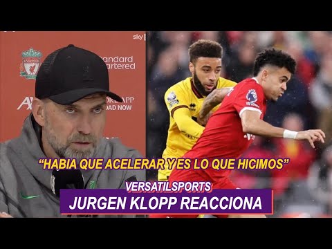 JURGEN KLOPP REACCION LIVERPOOL ASISTENCIA de LUIS DIAZ LIVERPOOL vs SHEFFIELD UNITED