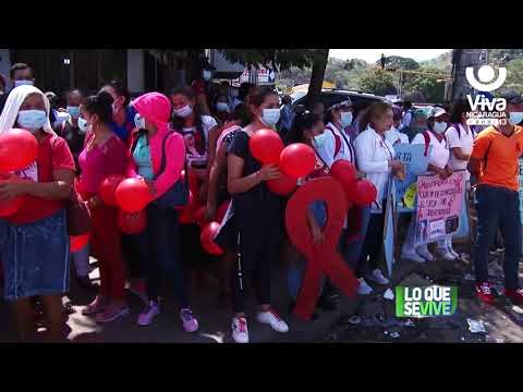 Realizan caminata de solidaridad con las personas con VIH en Matagalpa