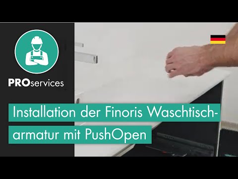 Installation der Finoris Waschtischarmatur mit Push Open