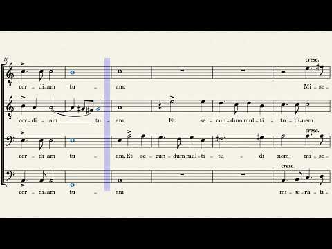 Miserere  -- Antonio Lotti TTBB (fragment) TENOR 2