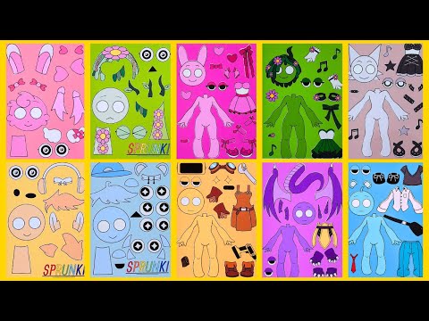 스프런키 종이인형 스티커 만들기 모음집