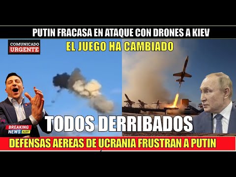 ULTIMO MINUTO! Putin FRUSTRADO ATAQUE con Drones a KIEV FRACASA TODOS DERRIBADOS por UCRANIA