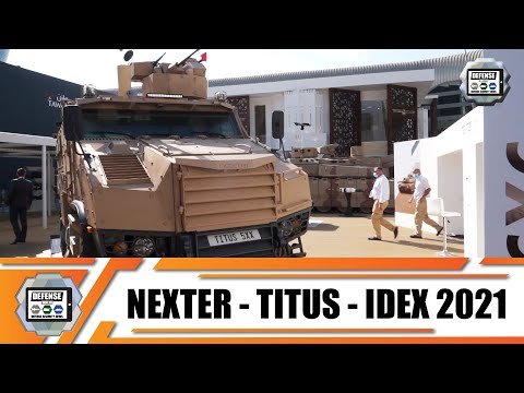 IDEX 2021 Nexter from France presents latest generation 40mm cannon CTA 40 and Titus 6x6 armored