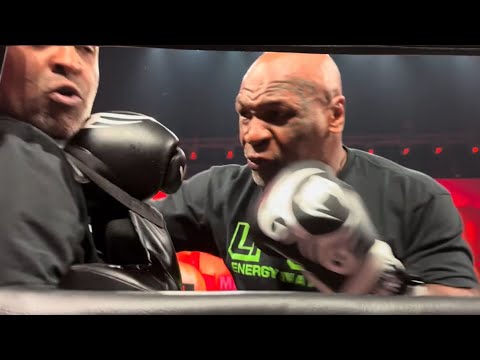 Mike Tyson FEROCIOUS KNOCKOUT SHOTS for Jake Paul • 3 MINUTES UNCUT; TURNS BACK THE CLOCK at AGE 58