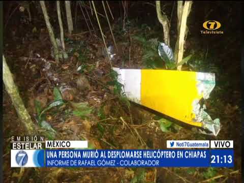 Un helicóptero se desplomó en Chiapas, México