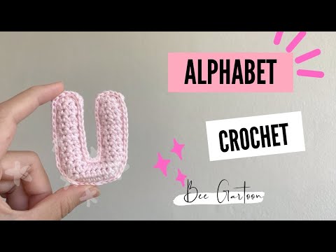 How to Alphabet-U Crochet pattern, step by step : สอนถักตัวอักษร U