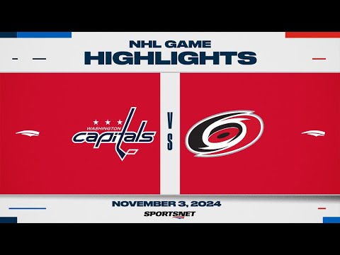 NHL Highlights | Capitals vs. Hurricanes - November 3, 2024