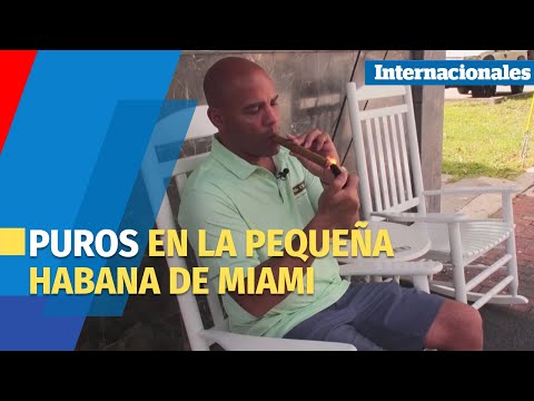 Fabricación de puros en la Pequeña Habana de Miami