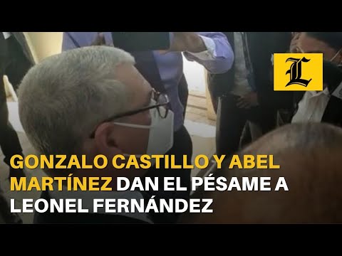 Gonzalo Castillo y Abel Martínez dan el pésame a Leonel Fernández