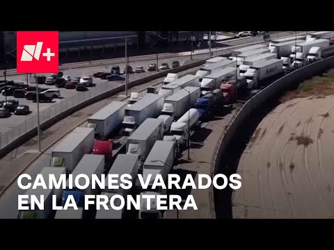 Camiones de carga se quedan varados en puentes internacionales de Juárez y El Paso - En Punto