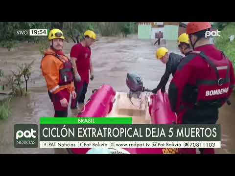 En Brasil ciclón extra tropical deja 5 muertos