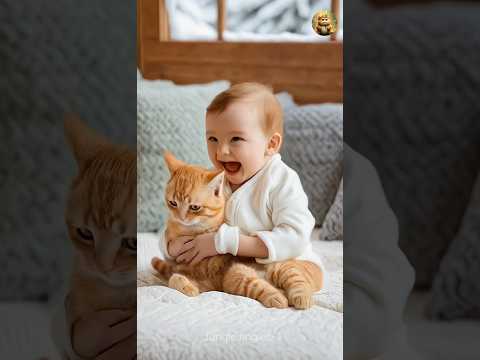 Bay fart and cat laughing 🤣 #cats #cutecat #baby #funnycatvideo #animation  @Cat   @CatimationAI ​