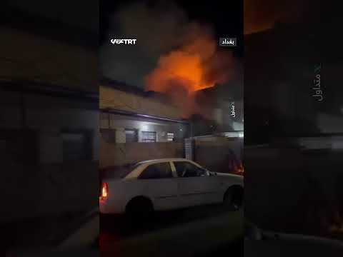 احتراق منزل إثرسقوط مُسيرة