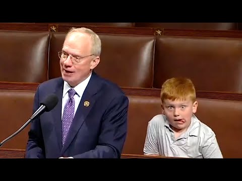 Congressman's Son Steals The Show, Goes Viral Making Faces During Speech