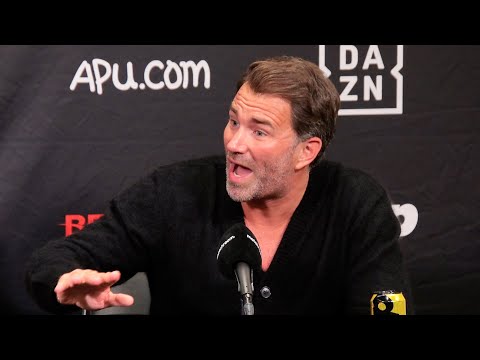 Eddie Hearn UNLEASHES on Blair Cobbs & CLOWNS him after crashing Jaron Ennis presser!