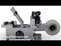 LT 50D semi automatic round bottle labeling machine set up