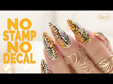 Tiger Stripes - Animal Print Nail Art Using Gel Polish