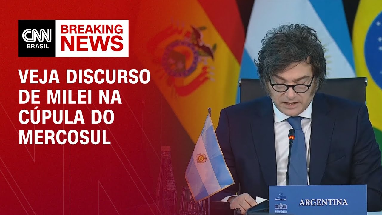 Javier Milei discursa na Cúpula do Mercosul | LIVE CNN