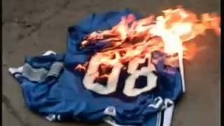 Detroit Lions Fans Burn Charles Rogers Jerseys 