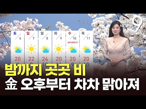 [날씨] 밤까지 곳곳 비…금요일 오후부터 차차 맑아져