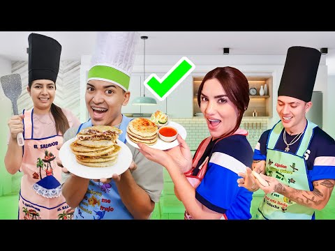 COCINANDO PUPUSAS con JUAN y KIMBERLY LOAIZA - Alfredo Larin