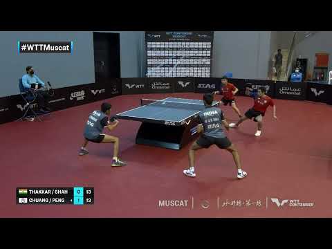 Table Tennis 🥍 Manush U. S./Manav V. T. vs Peng W. W./Chuang C. Y. | MD | WTT Contender Muscat 2022 (QF)