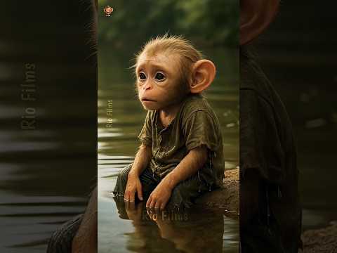 poor baby monkey Rio emotional😭 fish story ❤️