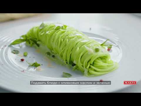 Капеллини со сливочным соусом и зеленым горошком