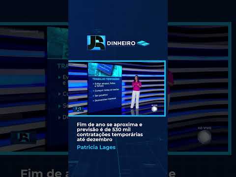 #JRDinheiro: Fim de ano se aproxima e previsão é de 530 <strong>mil</strong> contratações temporárias. #JR24H #Shorts