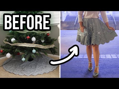 Christmas Tree Skirt Transformation | DIY Holiday Skirt