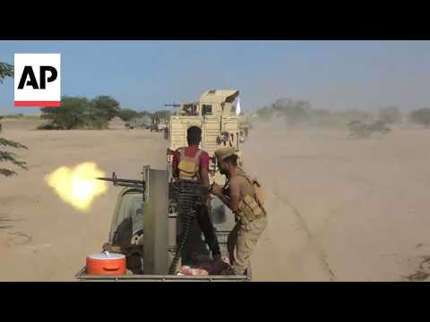 Houthi rebels release a video claiming to show fighting in Dhobab desert in Yemen