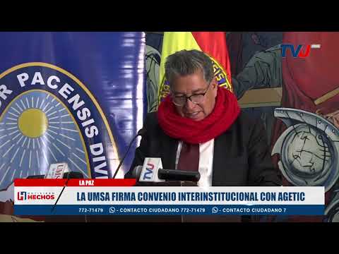 LA UMSA FIRMA CONVENIO INTERINSTITUCIONAL CON AGETIC