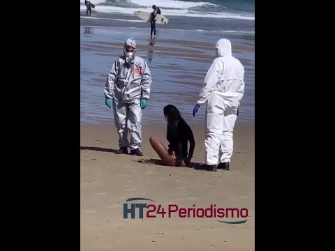 A mujer le diagnostican Covid, sale a surfear y termina detenida en España