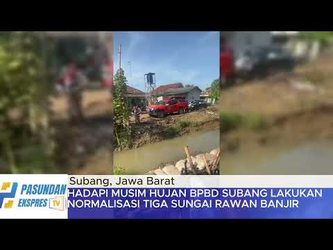 Hadapi Musim Hujan BPBD Subang Lakukan Normalisasi Tiga Sungai Rawan Banjir