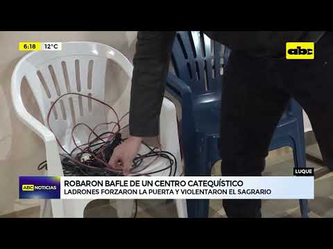 Robaron bafle de un centro catequístico