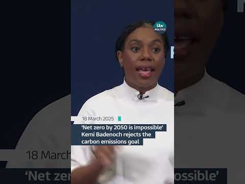 Kemi Badenoch rejects the carbon emissions goal set by the previous government | ITV News