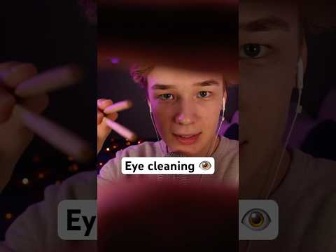 ASMR eye cleaning 👁️ #asmr #asmrsounds #asmrvideo #asmrcommunity #asmrsleep