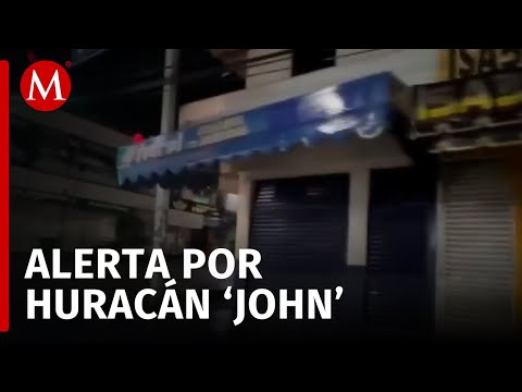 Se establece toque de queda en Puerto Escondido, Oaxaca, tras la llegada del huracán John