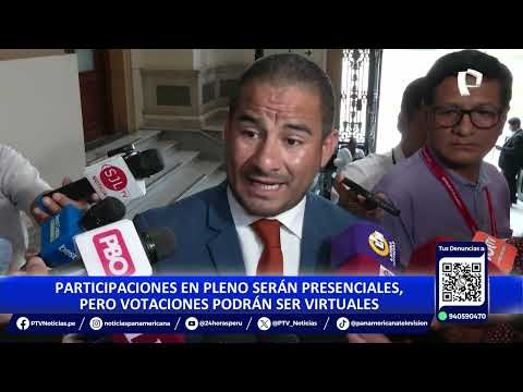 Congreso: Arturo Alegría anuncia que las intervenciones en el pleno serán presenciales