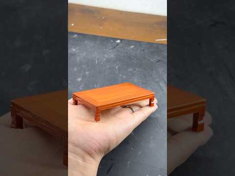 【ASMR】おばぁちゃんちにあるやたら光沢があってどデカい机をミニチュアで作ってみた #ミニチュア