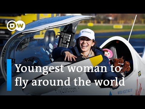 Teen makes record-breaking solo flight around the world | DW News