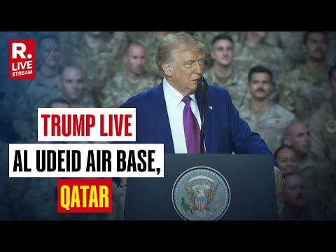 Trump Live: US President Donald Trump Addresses US Troops At Al Udeid Air Base in Qatar