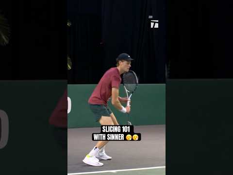 Sinner’s Slice is MESMERIZING to Watch 😏 #tennis #tennispractice