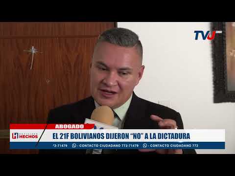 BOLIVIANOS DIJERON “NO” A LA DICTADURA