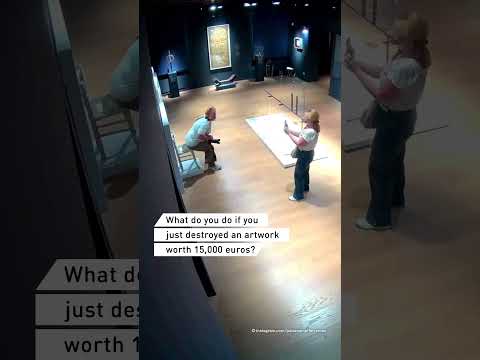 Couple accidentally destroys work of art for photo opportunity | DW News