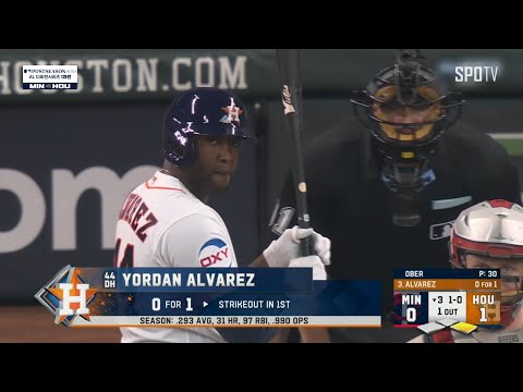 [MLB ALDS 1차전] 미네소타 vs 휴스턴 MVP 요르단 알바레스 (10.08)