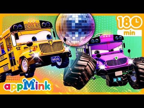🚌💥🏁 Bus Battle! 😈🚍 Evil Bus 🆚 vs. School Bus Compilation 🏫🚌🎬 #appmink #nurseryrhymes