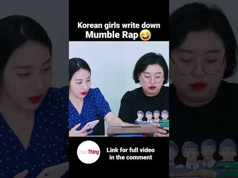 Korean Girls trying to understand mumble rap😁 #shorts