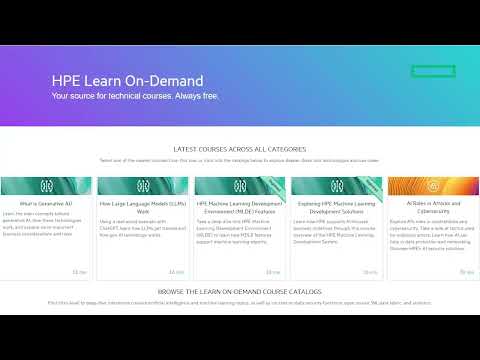 Learn-On-Demand: Features of HPE Machine Learning Development Environment Software