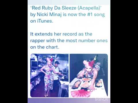Red Ruby Da Sleeze (Acapella)’ by Nicki Minaj is now the #1 song on iTunes.